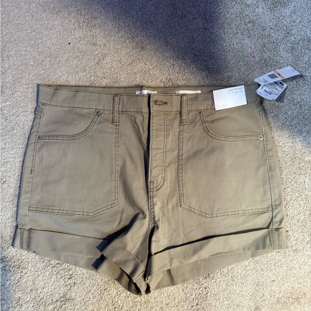 Jessica Simpson High Waist Green Shorts
